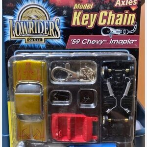 Lowriders Die Cast '59 Chevy Impala Key Chain - Gold and Red